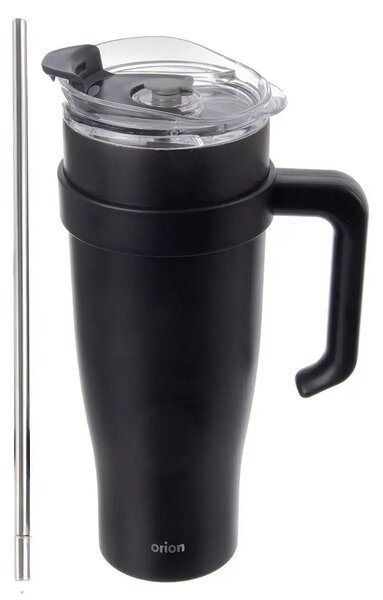 Termohrnček 1,2 l, nerez/plast, čierny ORION 112284