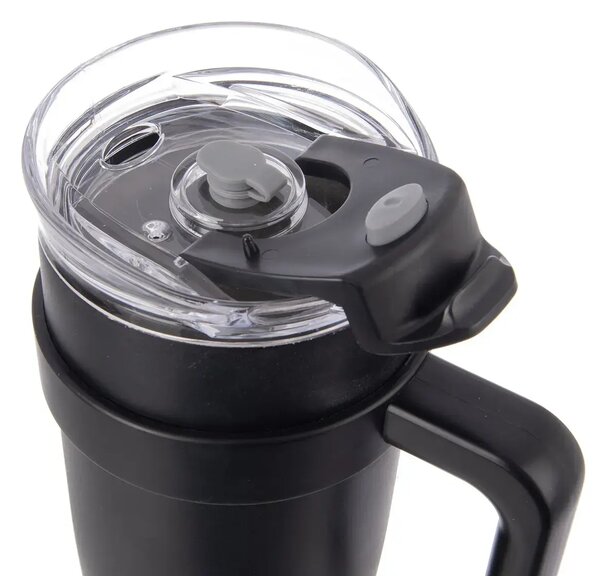 Termohrnček 1,2 l, nerez/plast, čierny ORION 112284