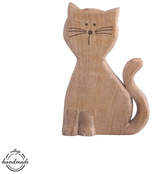 Kočka Micka 30,5 cm, mangové drevo ORION 351858