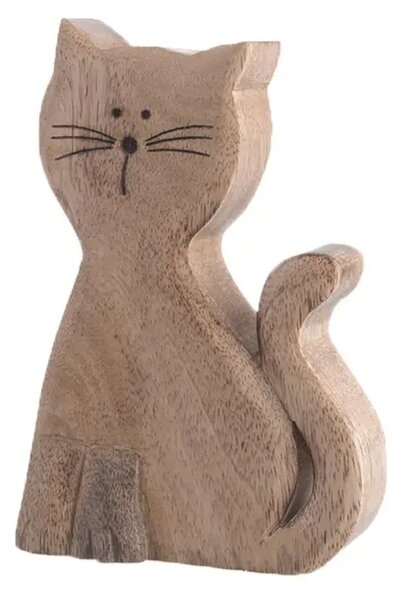 Kočka Micka 15 cm, mangové drevo ORION 351857