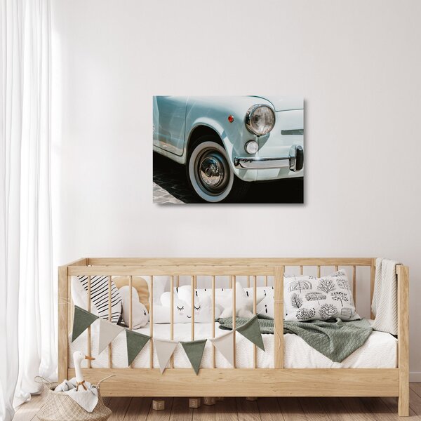 Sklenený obraz - Retro auto Fiat (70x50 cm)