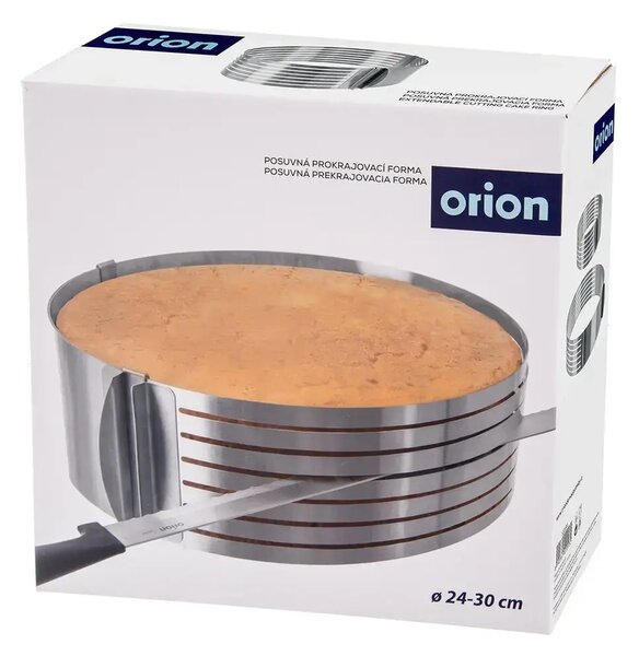 Prokrajovacia forma Ø 24/30 cm, nehrdzavejúca oceľ, posuvná ORION 120039