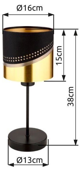 GLOBO 54046T OR stolná lampička V380mm 1xE27 čierna, zlatá