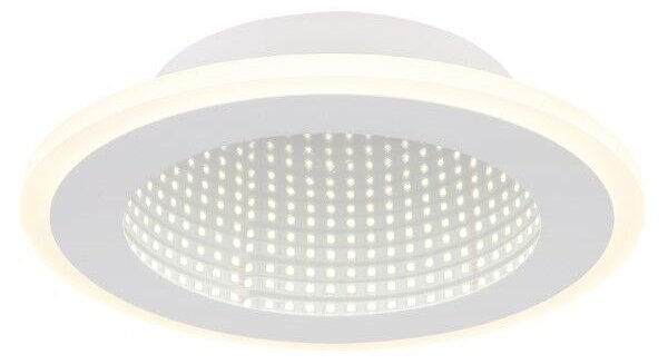 GLOBO 48919-12R LAMELA stropné svietidlo D225mm LED 12W/750lm 4000K biela, zrkadlový 3D efekt