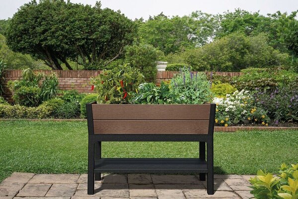 Deco Elevated Garden Bed Kvetináč 156 × 113 × 47 cm, walnut KETER 263873