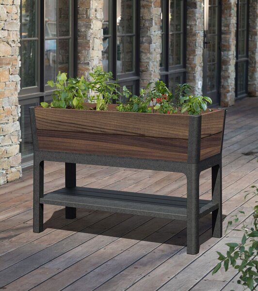 Deco Elevated Garden Bed Kvetináč 156 × 113 × 47 cm, walnut KETER 263873
