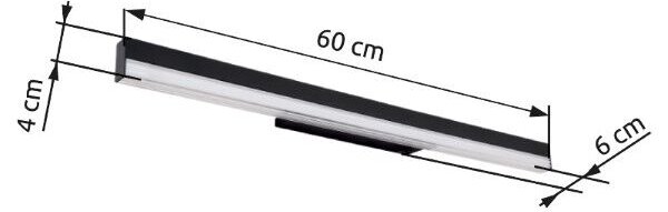 GLOBO 41926B SALLO nástenné svietidlo s vypínačom LED 12W/500lm 3000+6000K čierna matná, opal