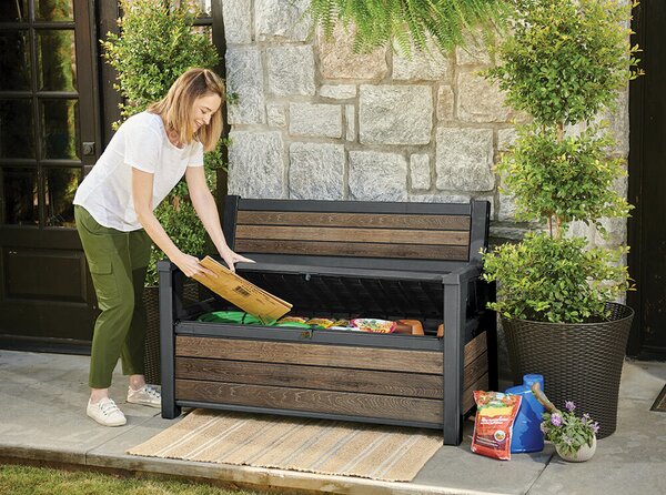 Deco Garden Záhradná lavica 227 l, walnut KETER 261839