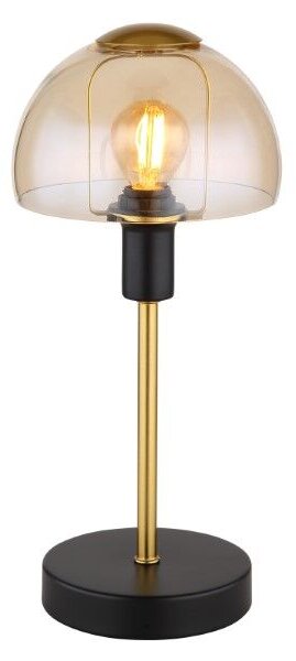 GLOBO 21914A KOKKINI dotyková stolná lampička V320mm 1xE14 čierna, jantárová ON/OFF