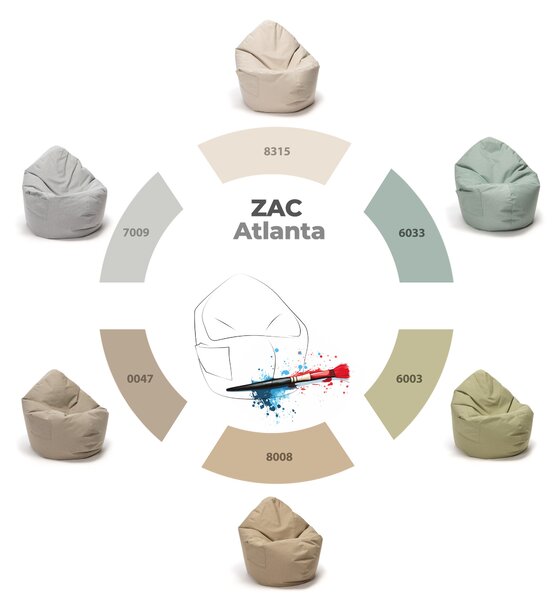 Sedací vak Zac Atlanta – vodeodolný outdoor vak na terasu a do záhrady Farba: Béžový