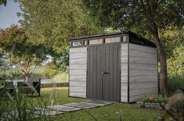 Pent Signature Záhradný domček 9x7, storm grey KETER 263852
