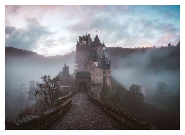 Sklenený obraz - Eltz Castle, Nemecko (70x50 cm)