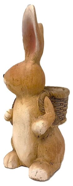 Zajac s košom veľký, 45 × 23 cm, hnedý PRODEX 2517