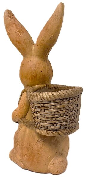Zajac s košom veľký, 45 × 23 cm, hnedý PRODEX 2517