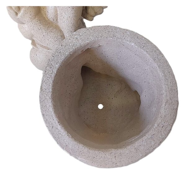 Kľačiaci anjel s kvetináčom 27 × 22 cm PRODEX A00861