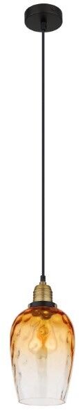GLOBO 15786H2 SALVY závesné svietidlo D150mm 1xE27 čierna, jantárová