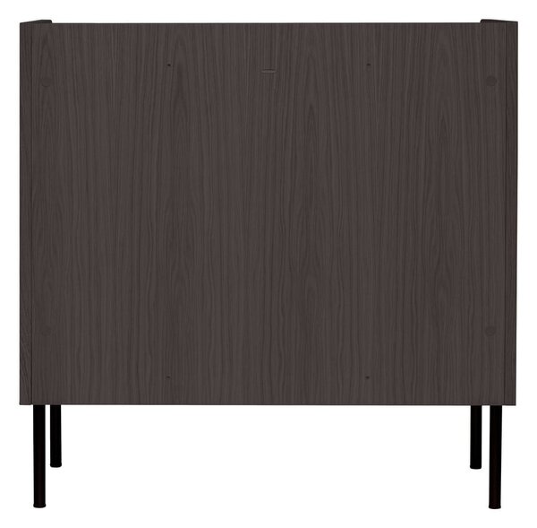 Čierna vysoká komoda v dekore duba 80x82 cm Wrap – Selection