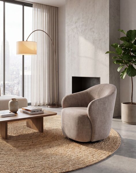 Otočné kreslo do obývačky Zurich, taupe, 360°