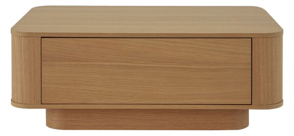 Konferenčný stolík Navan 100 cm, prírodný dub s praktickou zásuvkou