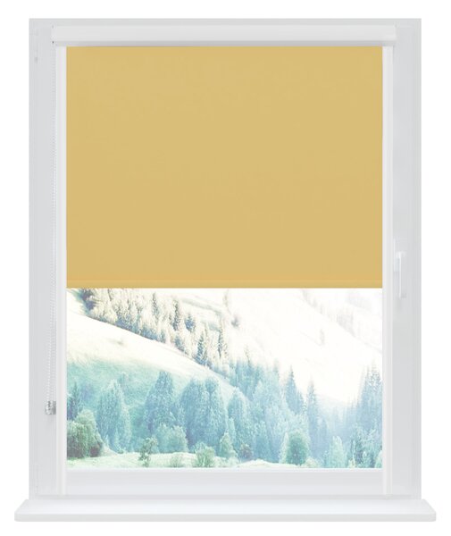 Klasická mini roleta v bielej kazete, farba látky Vanilka Šířka (cm): 55, Dĺžka (cm): 150, Strana mechanizmu: Práva