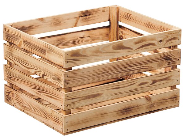 Stohovateľný úložný box 47 x 36 x 28 cm, borovicové drevo KESPER 69250