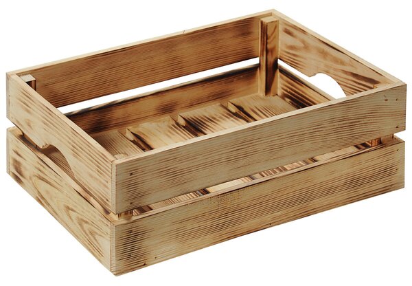 Stohovateľný úložný box 40 x 30 x 15 cm, borovicové drevo KESPER 69504