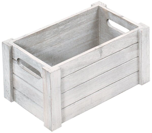 Úložný box 30,5 x 20,5 x 16 cm, topoľová preglejka, antická biela KESPER 66451