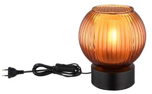 GLOBO 15638TB ZUMBA stolná lampička V170mm 1xE27 čierna, bronzová
