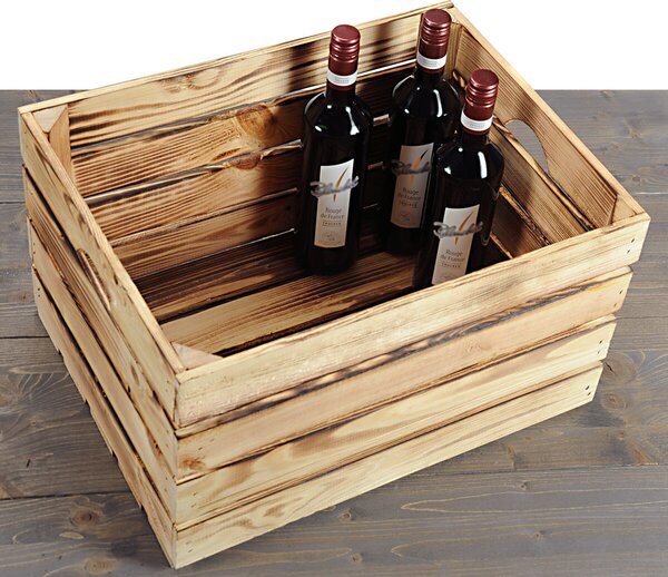 Stohovateľný úložný box 47 x 36 x 28 cm, borovicové drevo KESPER 69250