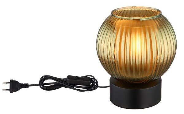 GLOBO 15638TG ZUMBA stolná lampička V170mm 1xE27 čierna, zelená