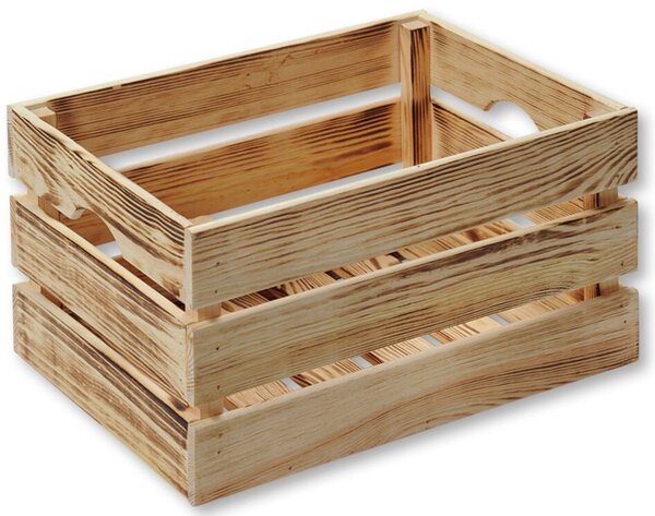 Stohovateľný úložný box 40 x 30 x 23 cm, borovicové drevo KESPER 69604
