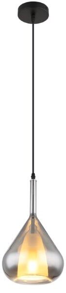 GLOBO 15542 GEEKY závesné svietidlo D200mm 1xE27 čierna, dymová