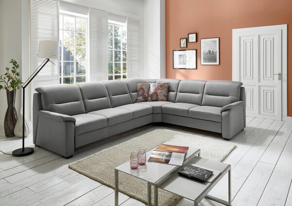 ROHOVÁ SEDACIA SÚPRAVA, textil, sivá Beldomo Comfort - Sedačky