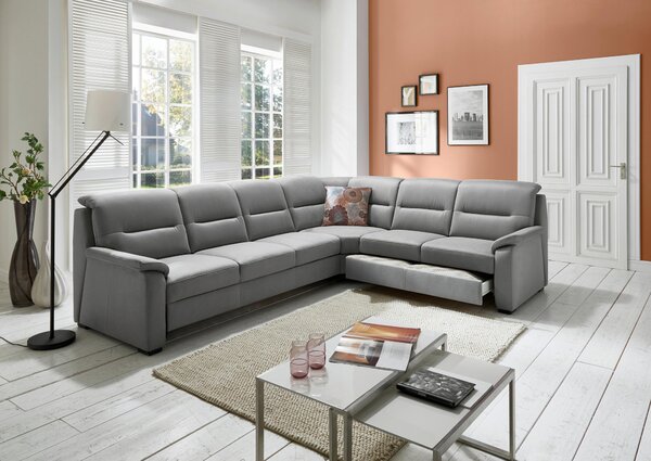 ROHOVÁ SEDACIA SÚPRAVA, textil, sivá Beldomo Comfort - Sedačky