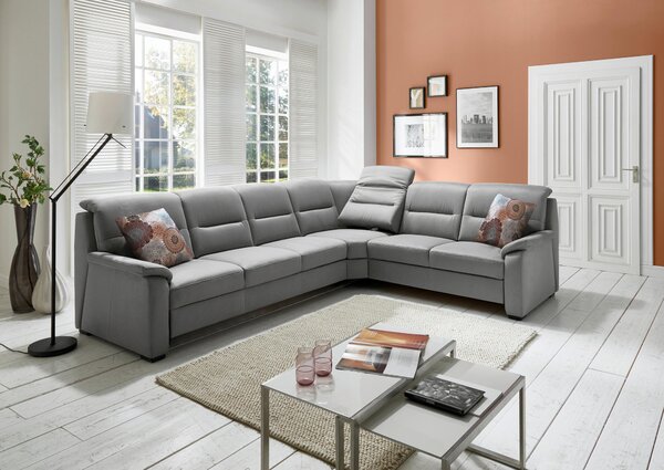 ROHOVÁ SEDACIA SÚPRAVA, textil, sivá Beldomo Comfort - Sedačky