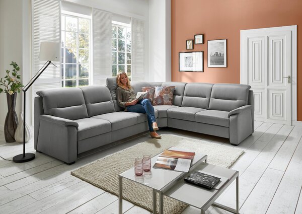 ROHOVÁ SEDAČKA, textil, sivá Beldomo Comfort - Sedačky