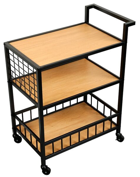 Servírovací vozík s 3 policami, 60 x 38 x 79 cm KESPER 27860