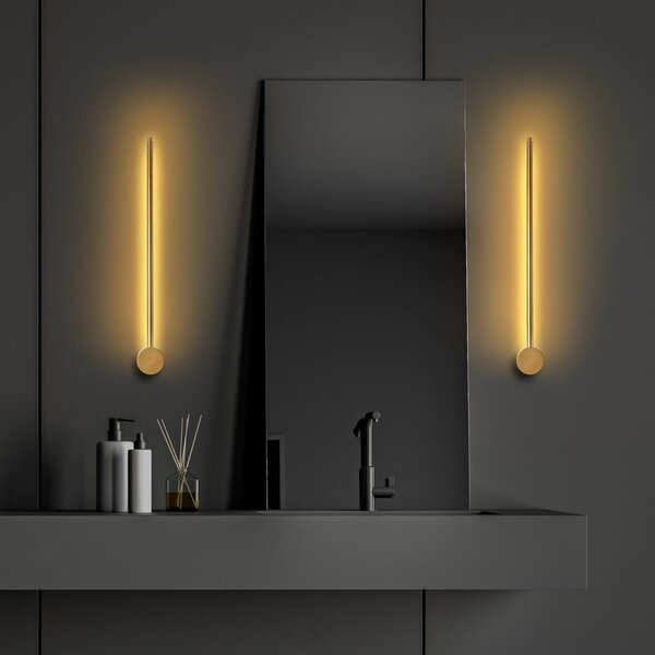 LED nástenné svietidlo v zlatej farbe Sword – Opviq lights
