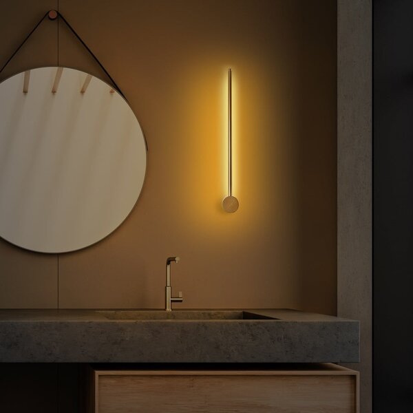 LED nástenné svietidlo v zlatej farbe Sword – Opviq lights
