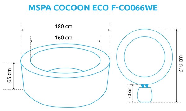 Cocoon Eco vírivý bazén F-CO066WE, hnedý MSPA 11400307