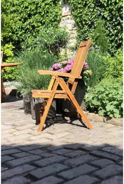 Viet Polohovacie kreslo, akácia, hnedá NOELA 345183