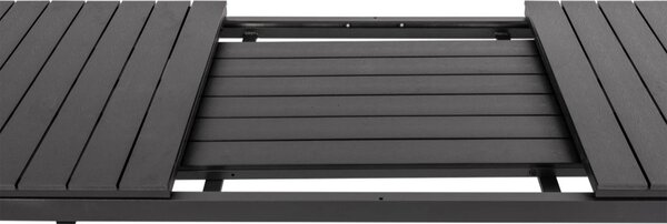 Grande Lungo XXL Záhradný rozkladací stôl 200/260 x 90 cm, hliník/artwood, čierny NOELA 34570522
