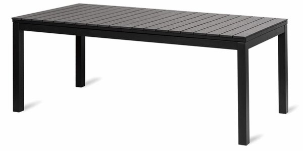 Grande Lungo XXL Záhradný rozkladací stôl 200/260 x 90 cm, hliník/artwood, čierny NOELA 34570522