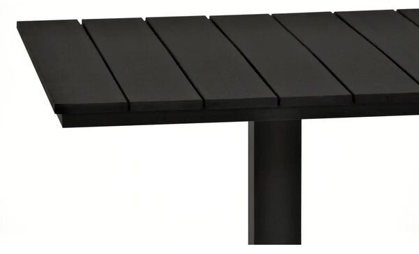 Ristorante Záhradný stôl 70 x 70 cm, hliník/artwood, čierny NOELA 34570788