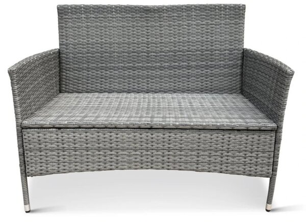 Bali Premium Záhradná lavica 116 cm, umelý ratan, šedohnedá NOELA 34570631