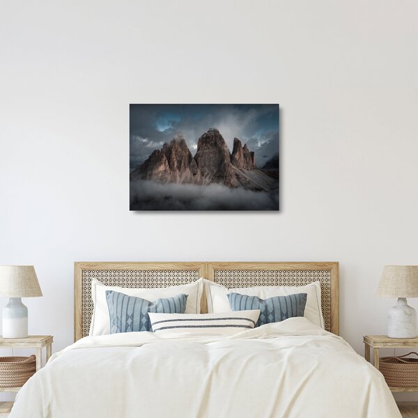 Sklenený obraz - Tri Zuby, Talianske Dolomity (70x50 cm)