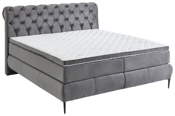 BOXSPRINGOVÁ POSTEĽ, 160/200 cm, tmavosivá MID.YOU - Online Only spálne, Online Only