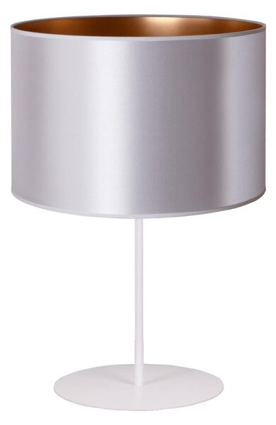 Duolla Duolla - Stolná lampa CANNES 1xE14/15W/230V 20 cm strieborná/medená/biela DU602969 + záruka 3 roky zadarmo