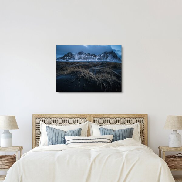 Sklenený obraz výhľadu na Islandskej vrcholky (70x50 cm)