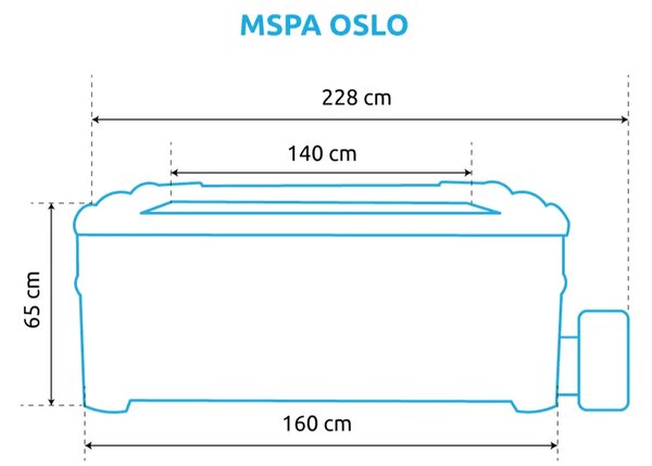 Oslo vírivý bazén F-OS063W, sivý MSPA 11400302